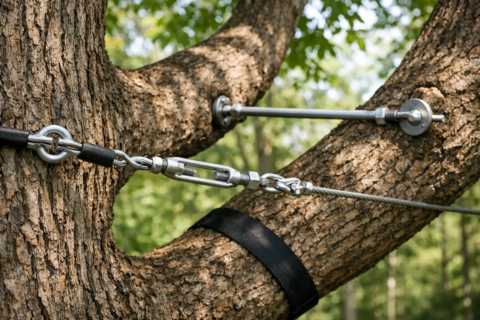 Tree Cabling and Bracing for Safer Trees